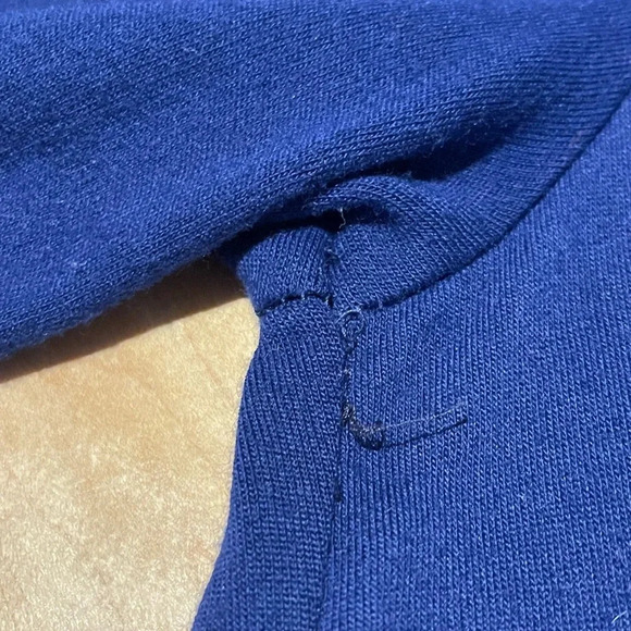 Concept 70s Swirl Maxi Dress with Empire Waist- Navy/Red/Yellow/Orange- Small - Picture 7 of 7